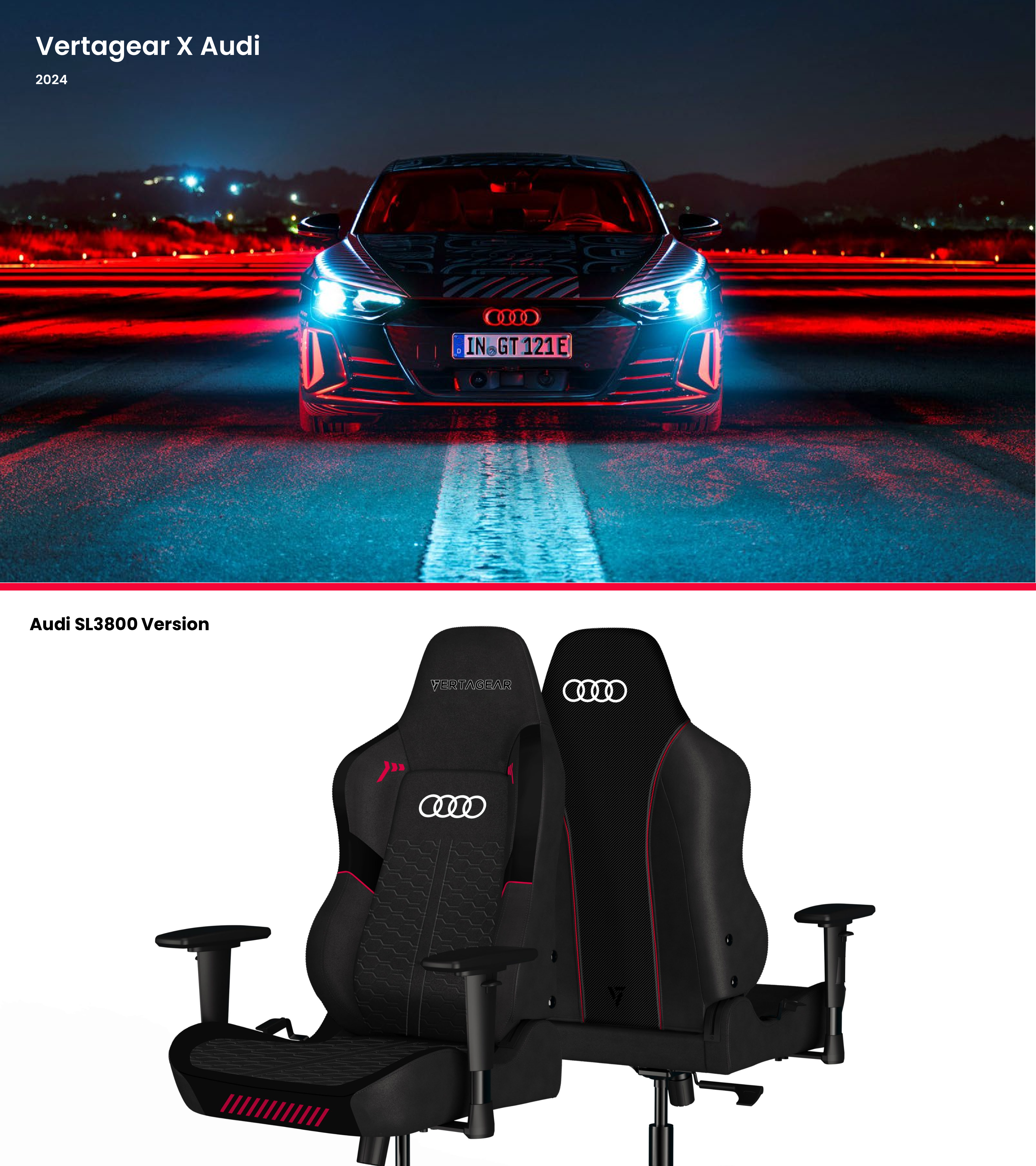 Silla Gamer Vertagear SL3800 Audi Edition